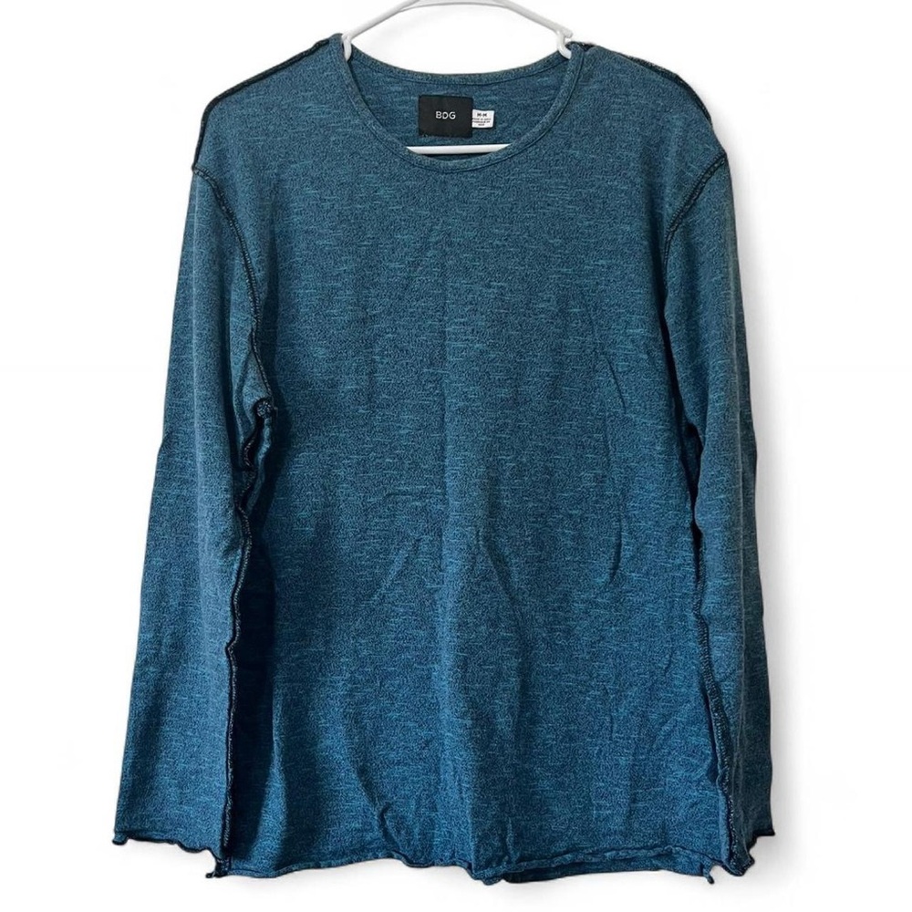 Men’s Medium BDG Urban Outfitters Long Sleeve Exposed Stitch Crewneck T-Shirt